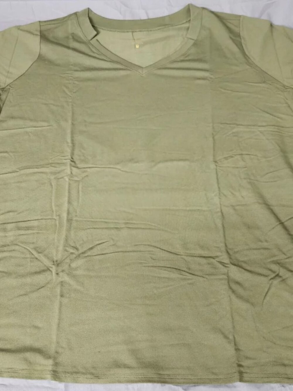 Belle by Kim Gravel Plus 4X Loden Green Pima Cotton V-Neck Tunic T-Shirt
